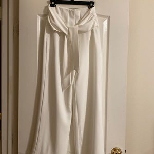 Jordayn tie waist pants in white